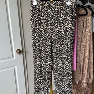 J. Crew Black and Cream Skinny Pants